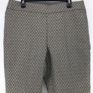 Amazing Talbot's Metallic Shimmer Black Accent Dress Pants Side Zip Size 16